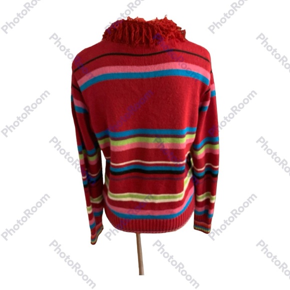 Karen Scott, Small Zip Up Long Sleeve Christmas Sweater - Picture 7 of 10